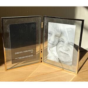 4x6 Gold Framed Photo Frame- 2 photos, Drexel Heritage
